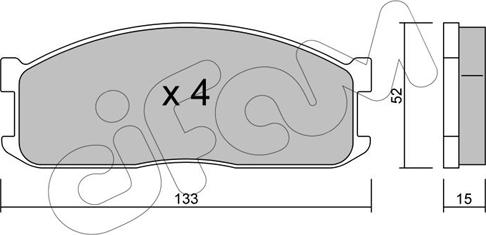 Cifam 822-232-0 - Brake Pad Set, disc brake autospares.lv