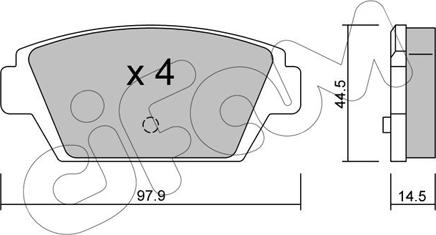 Cifam 822-226-0 - Brake Pad Set, disc brake autospares.lv