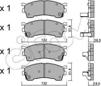 Cifam 822-223-0 - Brake Pad Set, disc brake autospares.lv