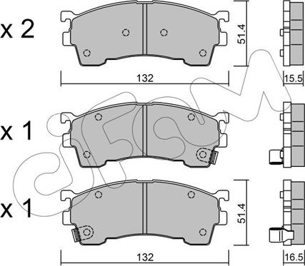 Cifam 822-223-1 - Brake Pad Set, disc brake autospares.lv