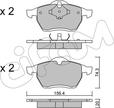 Cifam 822-279-0 - Brake Pad Set, disc brake autospares.lv