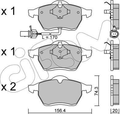 Cifam 822-279-1 - Brake Pad Set, disc brake autospares.lv