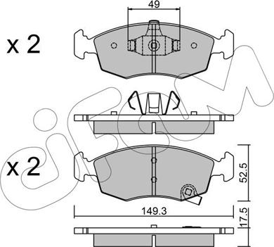 Cifam 822-274-5 - Brake Pad Set, disc brake autospares.lv