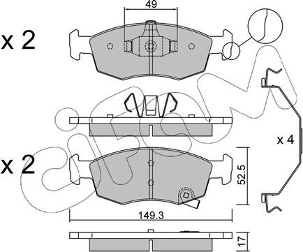 Cifam 822-274-6 - Brake Pad Set, disc brake autospares.lv