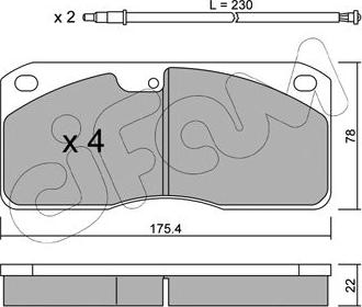 Cifam 822-270-0K - Brake Pad Set, disc brake autospares.lv