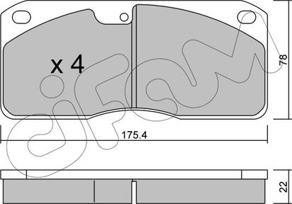 Cifam 822-270-0 - Brake Pad Set, disc brake autospares.lv