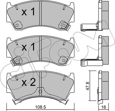 Cifam 822-278-0 - Brake Pad Set, disc brake autospares.lv