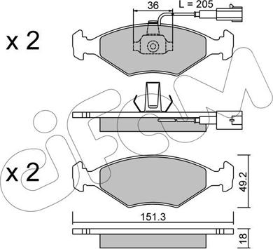 Cifam 822-273-0 - Brake Pad Set, disc brake autospares.lv