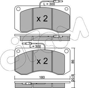 Cifam 822-272-0 - Brake Pad Set, disc brake autospares.lv