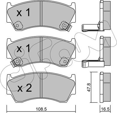 Cifam 822-277-0 - Brake Pad Set, disc brake autospares.lv