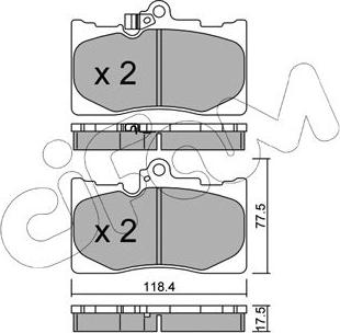 Cifam 822-799-0 - Brake Pad Set, disc brake autospares.lv