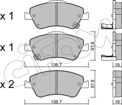 Cifam 822-794-0 - Brake Pad Set, disc brake autospares.lv