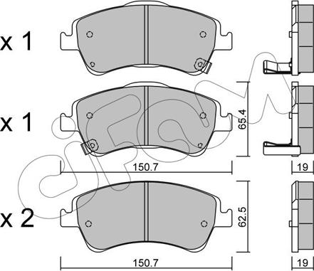 Cifam 822-795-0 - Brake Pad Set, disc brake autospares.lv