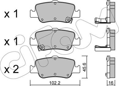 Cifam 822-796-0 - Brake Pad Set, disc brake autospares.lv