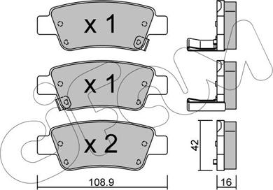 Cifam 822-790-0 - Brake Pad Set, disc brake autospares.lv