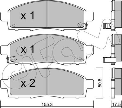 Cifam 822-791-1 - Brake Pad Set, disc brake autospares.lv