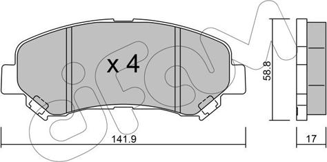 Cifam 822-792-0 - Brake Pad Set, disc brake autospares.lv