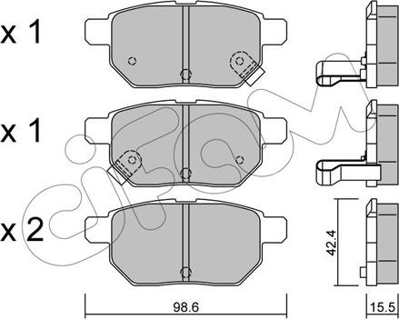 Cifam 822-746-0 - Brake Pad Set, disc brake autospares.lv