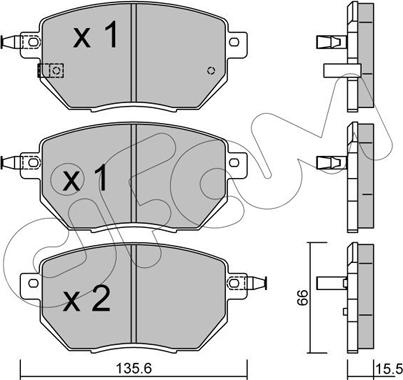 Cifam 822-741-0 - Brake Pad Set, disc brake autospares.lv