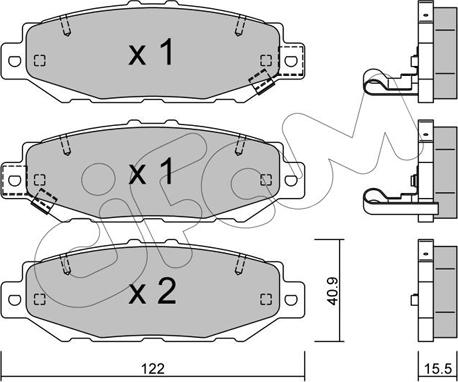 Cifam 822-759-0 - Brake Pad Set, disc brake autospares.lv