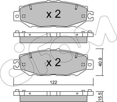 Cifam 822-759-1 - Brake Pad Set, disc brake autospares.lv