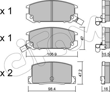 Cifam 822-754-0 - Brake Pad Set, disc brake autospares.lv