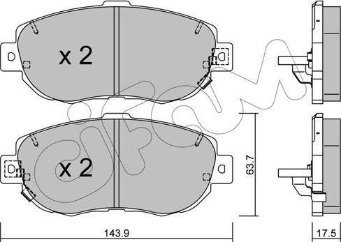 Cifam 822-756-0 - Brake Pad Set, disc brake autospares.lv