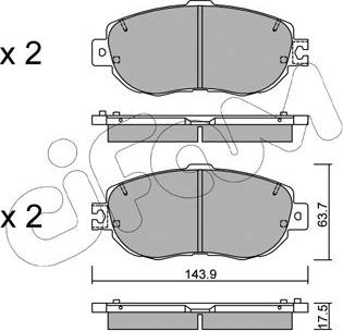 Cifam 822-756-1 - Brake Pad Set, disc brake autospares.lv