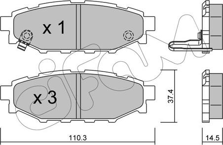 Cifam 822-764-0 - Brake Pad Set, disc brake autospares.lv