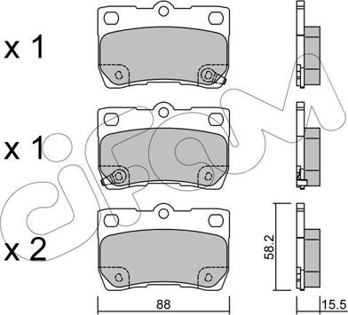 Cifam 822-761-0 - Brake Pad Set, disc brake autospares.lv