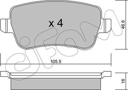 Cifam 822-706-0 - Brake Pad Set, disc brake autospares.lv