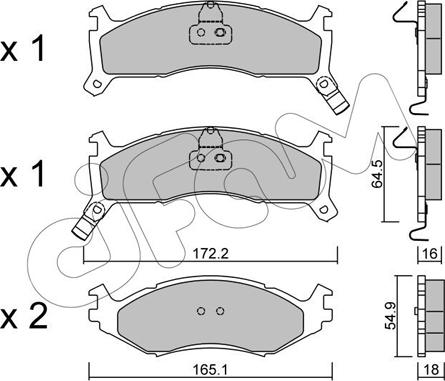 Cifam 822-714-0 - Brake Pad Set, disc brake autospares.lv