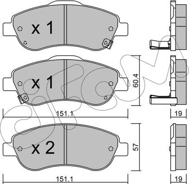 Cifam 822-789-0 - Brake Pad Set, disc brake autospares.lv
