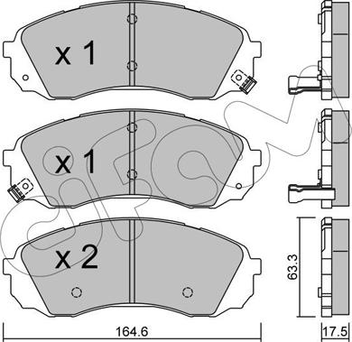 Cifam 822-785-0 - Brake Pad Set, disc brake autospares.lv