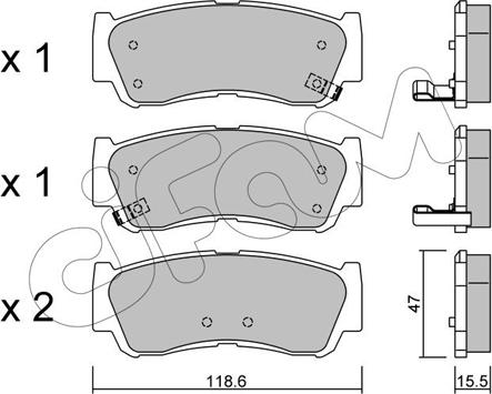 Cifam 822-788-0 - Brake Pad Set, disc brake autospares.lv