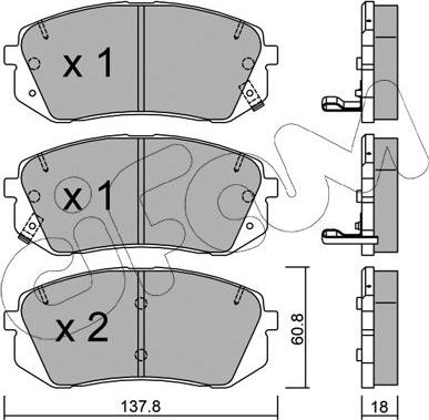 Cifam 822-783-1 - Brake Pad Set, disc brake autospares.lv