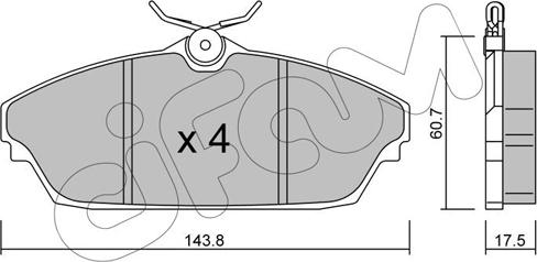 Cifam 822-782-0 - Brake Pad Set, disc brake autospares.lv