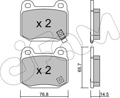 Cifam 822-739-0 - Brake Pad Set, disc brake autospares.lv