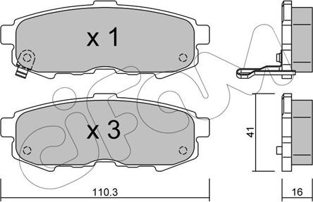 Cifam 822-735-0 - Brake Pad Set, disc brake autospares.lv