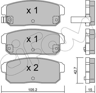 Cifam 822-733-0 - Brake Pad Set, disc brake autospares.lv