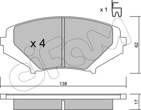 Cifam 822-732-0 - Brake Pad Set, disc brake autospares.lv