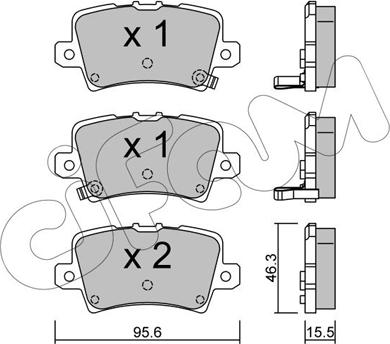 ATE 605757 - Brake Pad Set, disc brake autospares.lv