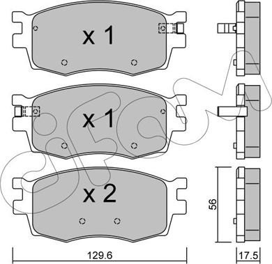 Cifam 822-724-0 - Brake Pad Set, disc brake autospares.lv