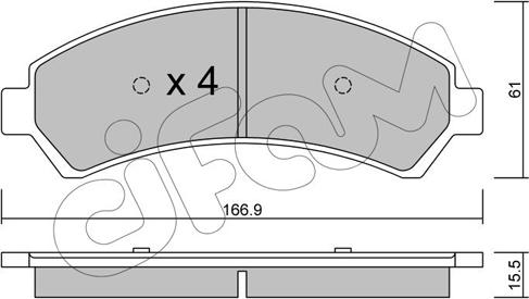 Cifam 822-721-0 - Brake Pad Set, disc brake autospares.lv