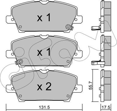 Cifam 822-728-0 - Brake Pad Set, disc brake autospares.lv