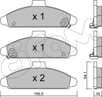 Cifam 822-723-0 - Brake Pad Set, disc brake autospares.lv