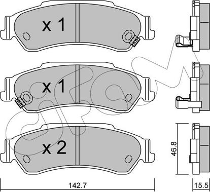 Cifam 822-722-0 - Brake Pad Set, disc brake autospares.lv