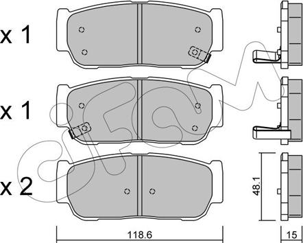 Cifam 822-727-0 - Brake Pad Set, disc brake autospares.lv