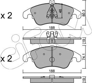 Cifam 822-775-2 - Brake Pad Set, disc brake autospares.lv