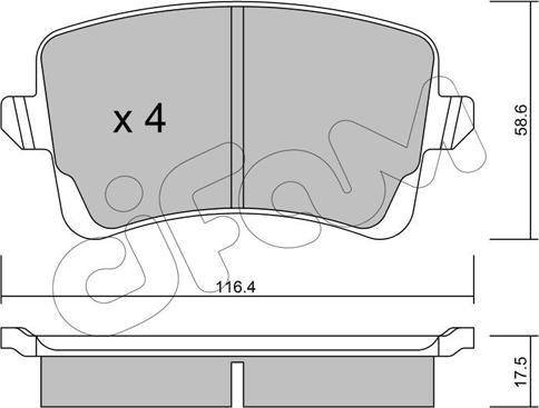 Cifam 822-776-0 - Brake Pad Set, disc brake autospares.lv